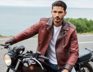 Vintage Red Leather Jacket
